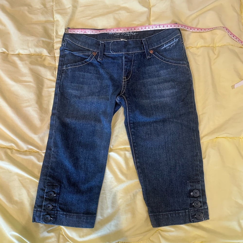 Abercrombie & Fitch Blue Ankle Cropped Jeans - Size 14 Slim